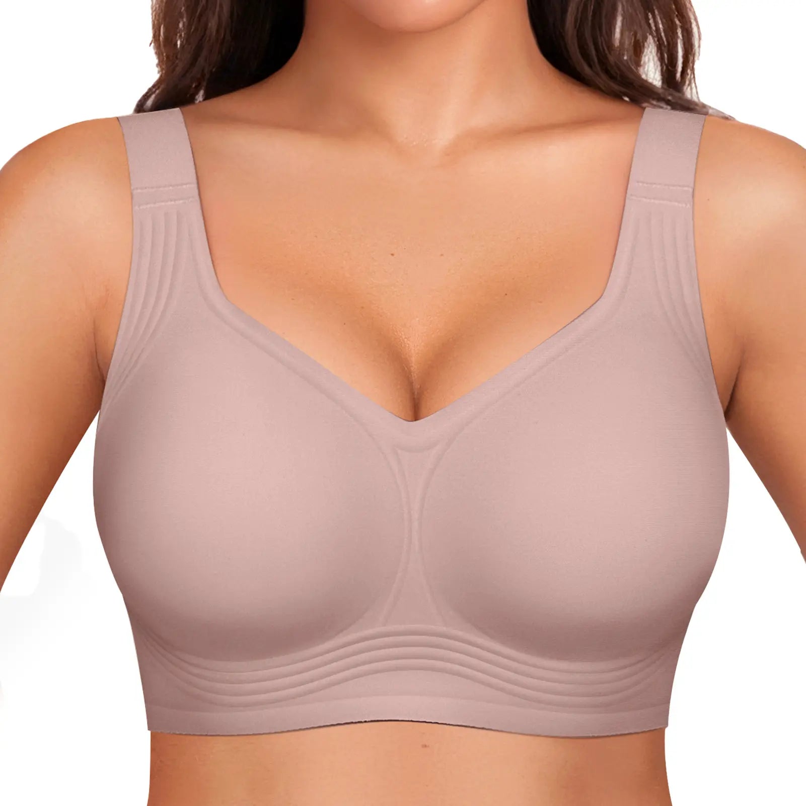 Experience Unmatched Comfort with OEAK Women's Wirefree Padded Everyday Bra - Full Coverage & Stylish!