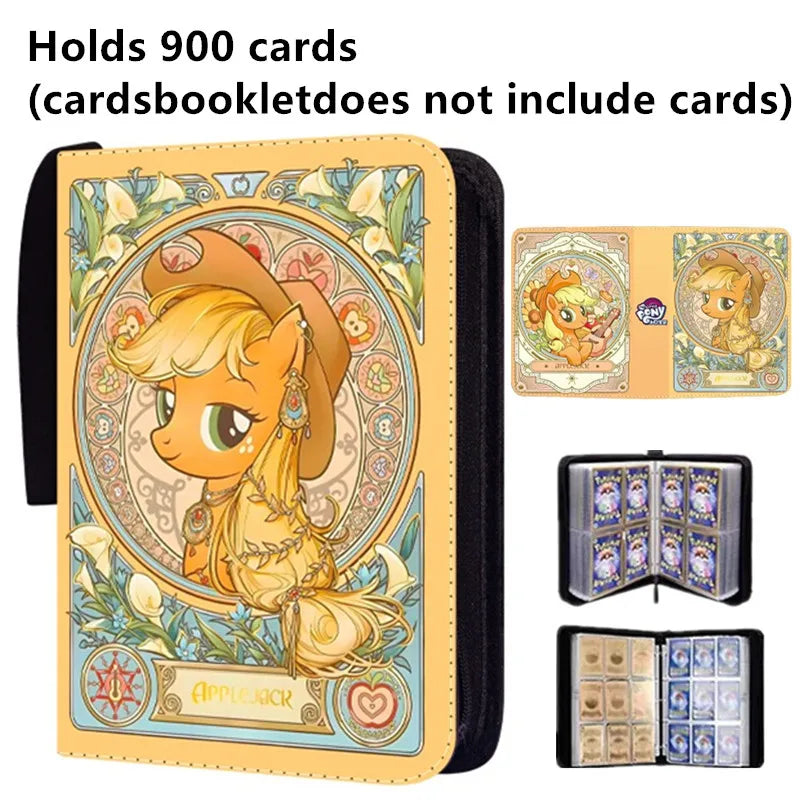 400Pcs/900Pcs My Little Pony Card Album Book Folder 4/9 Card Slots Collections Zipper Double Pocket Zipper Card Binder Holder