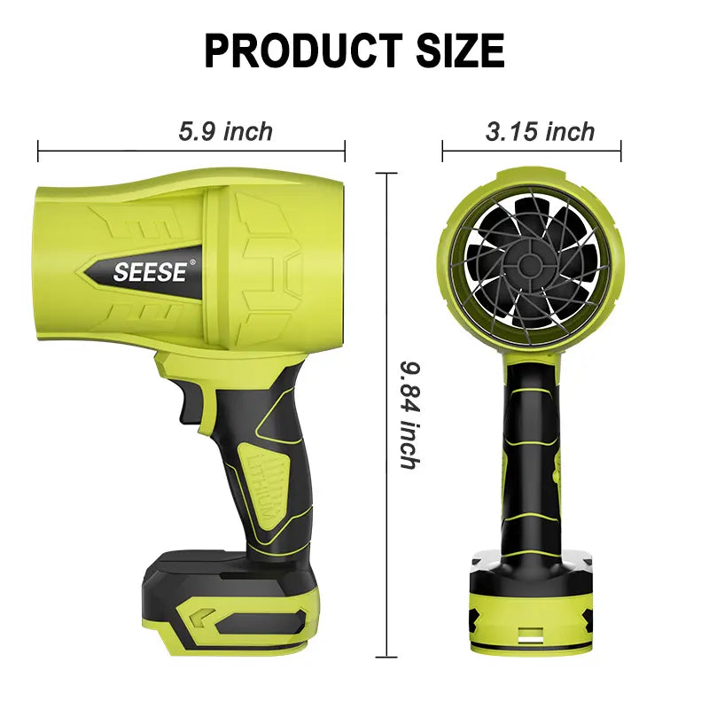 Unleash the Power of the Seese Turbo Jet Blower - The Ultimate Cordless Leaf and Snow Blower for Effortless Outdoor Cleaning!