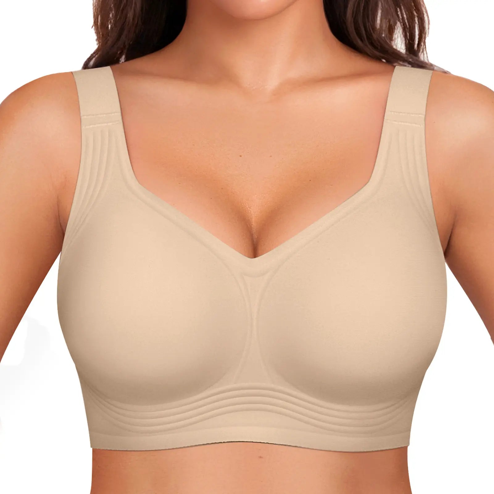 Experience Unmatched Comfort with OEAK Women's Wirefree Padded Everyday Bra - Full Coverage & Stylish!