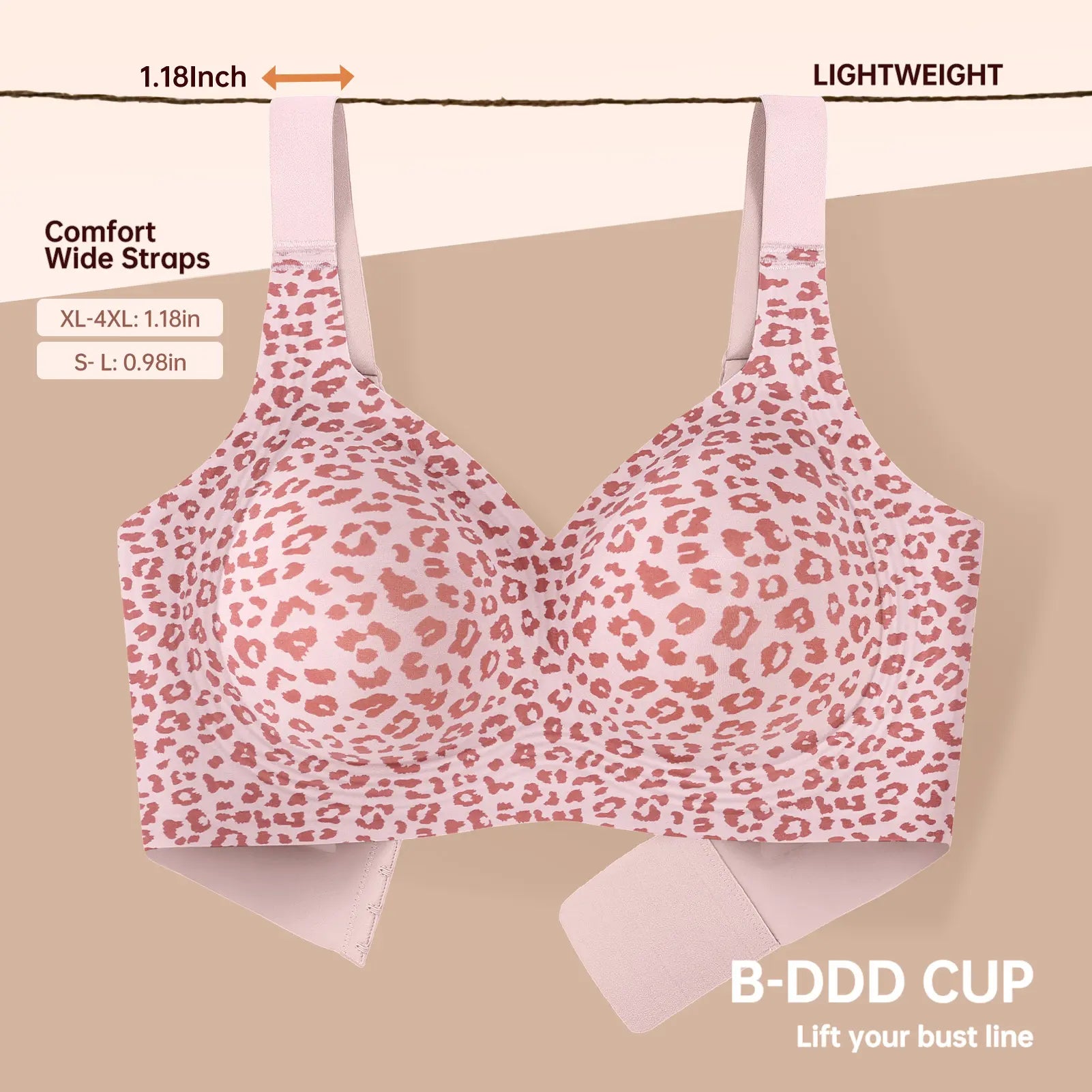 Experience Unmatched Comfort with OEAK Women's Wirefree Padded Everyday Bra - Full Coverage & Stylish!