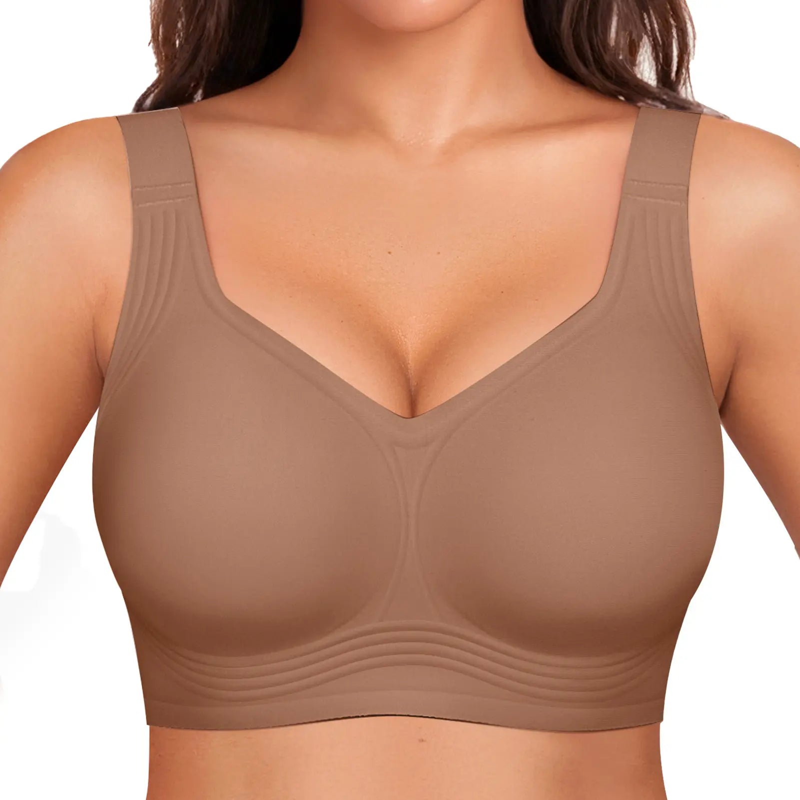 Experience Unmatched Comfort with OEAK Women's Wirefree Padded Everyday Bra - Full Coverage & Stylish!
