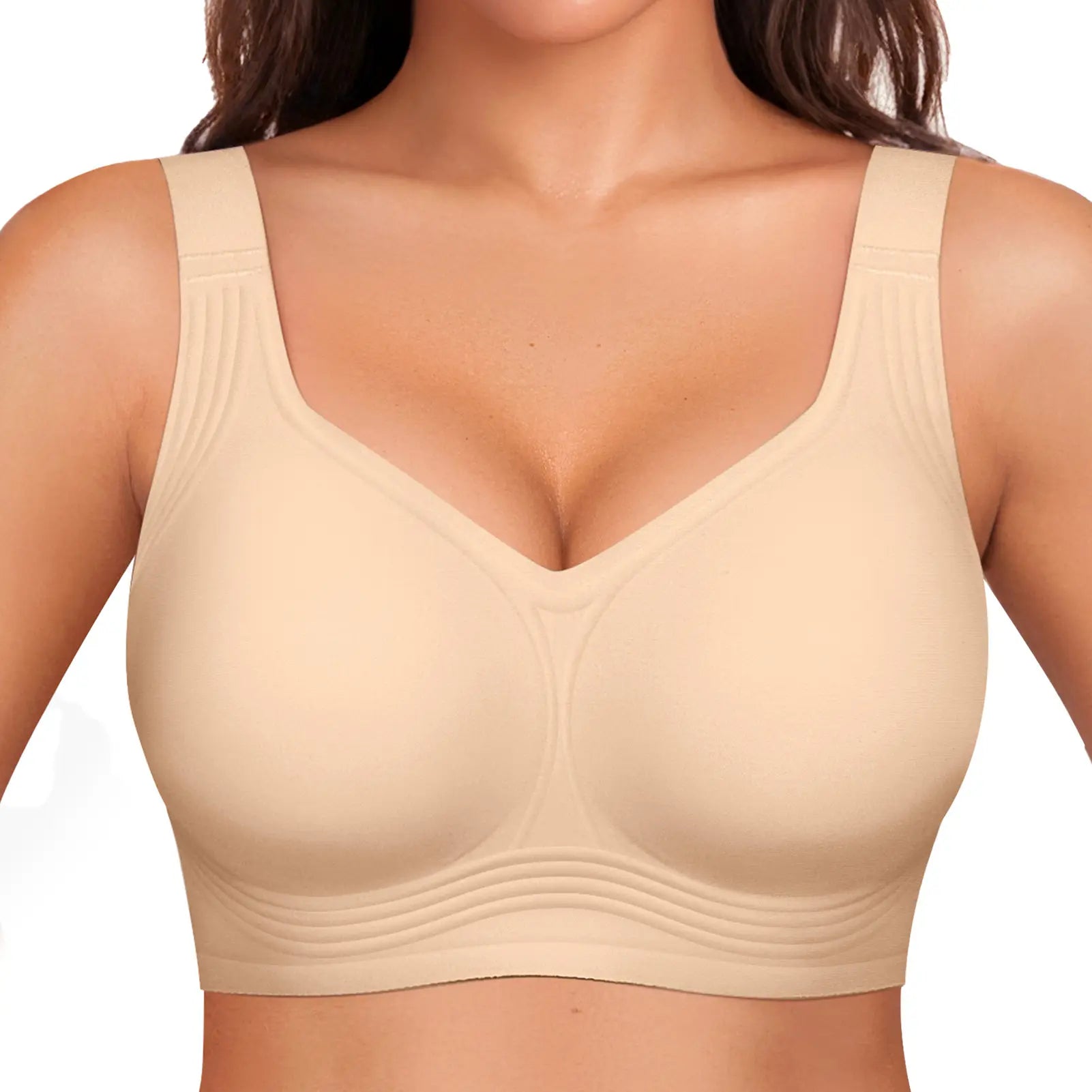 Experience Unmatched Comfort with OEAK Women's Wirefree Padded Everyday Bra - Full Coverage & Stylish!