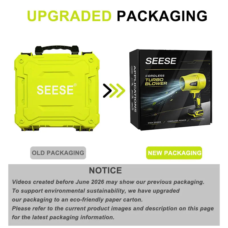 Unleash the Power of the Seese Turbo Jet Blower - The Ultimate Cordless Leaf and Snow Blower for Effortless Outdoor Cleaning!