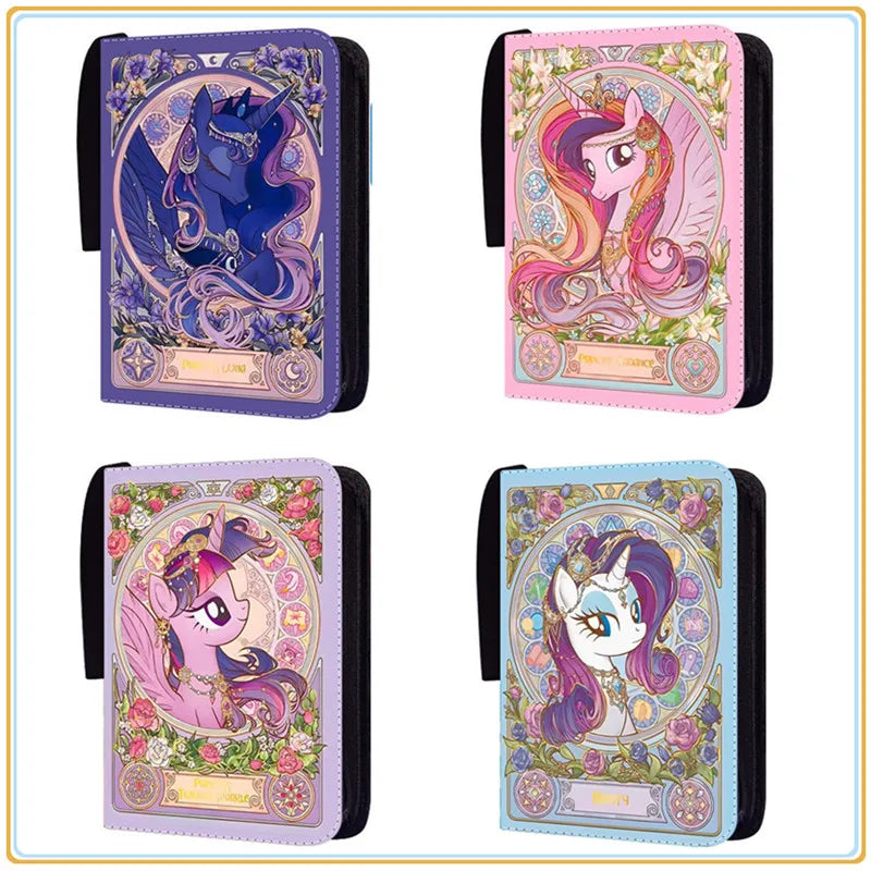 400Pcs/900Pcs My Little Pony Card Album Book Folder 4/9 Card Slots Collections Zipper Double Pocket Zipper Card Binder Holder