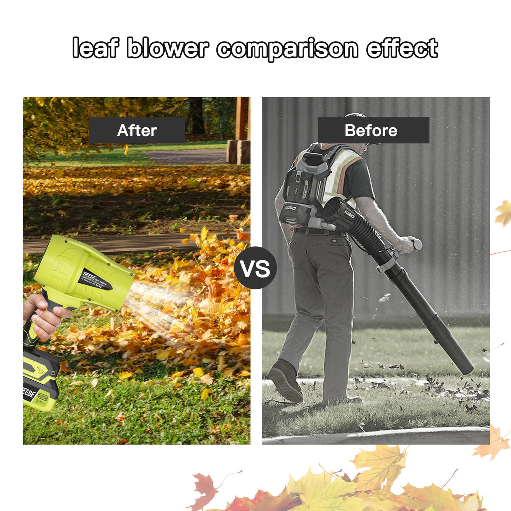 Unleash the Power of the Seese Turbo Jet Blower - The Ultimate Cordless Leaf and Snow Blower for Effortless Outdoor Cleaning!