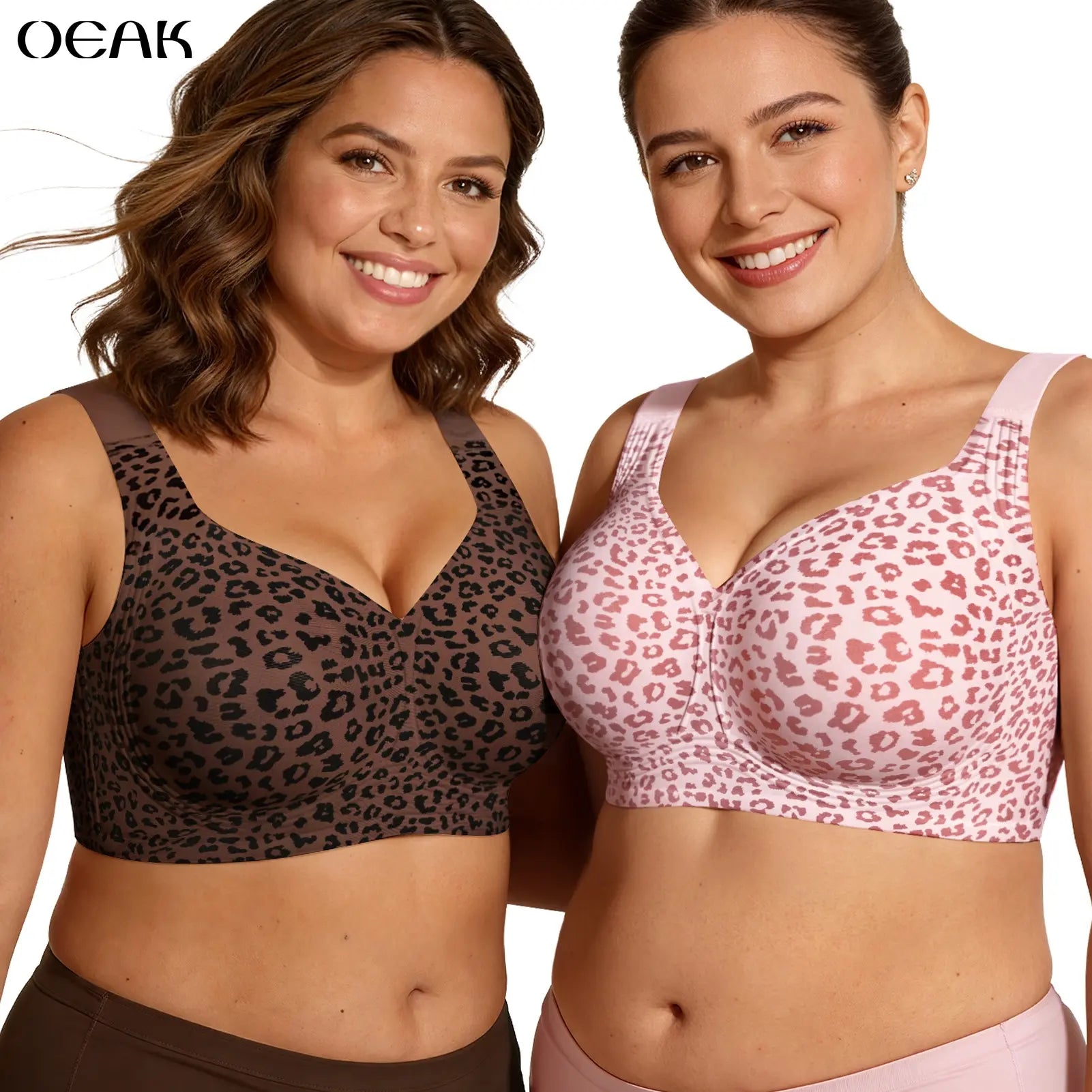 Experience Unmatched Comfort with OEAK Women's Wirefree Padded Everyday Bra - Full Coverage & Stylish!