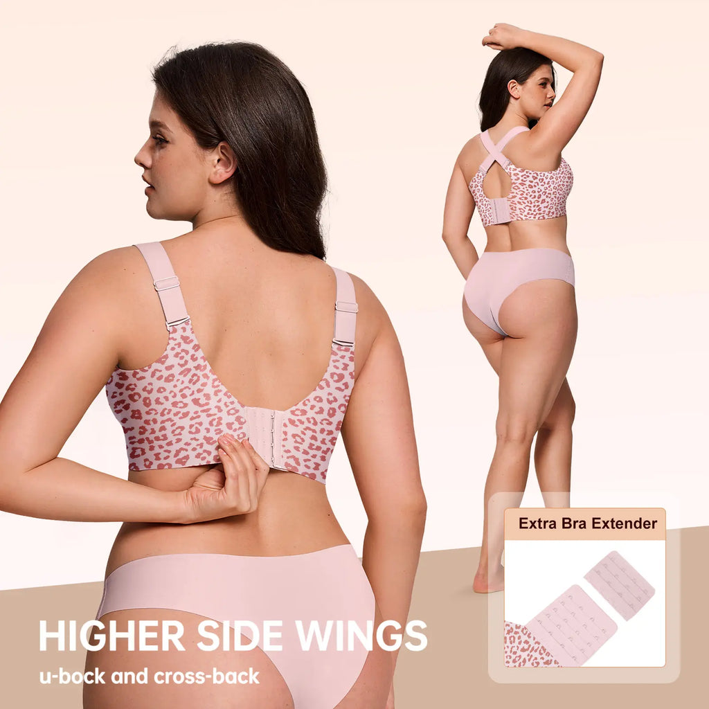 Experience Unmatched Comfort with OEAK Women's Wirefree Padded Everyday Bra - Full Coverage & Stylish!