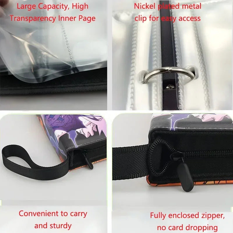 400Pcs/900Pcs My Little Pony Card Album Book Folder 4/9 Card Slots Collections Zipper Double Pocket Zipper Card Binder Holder