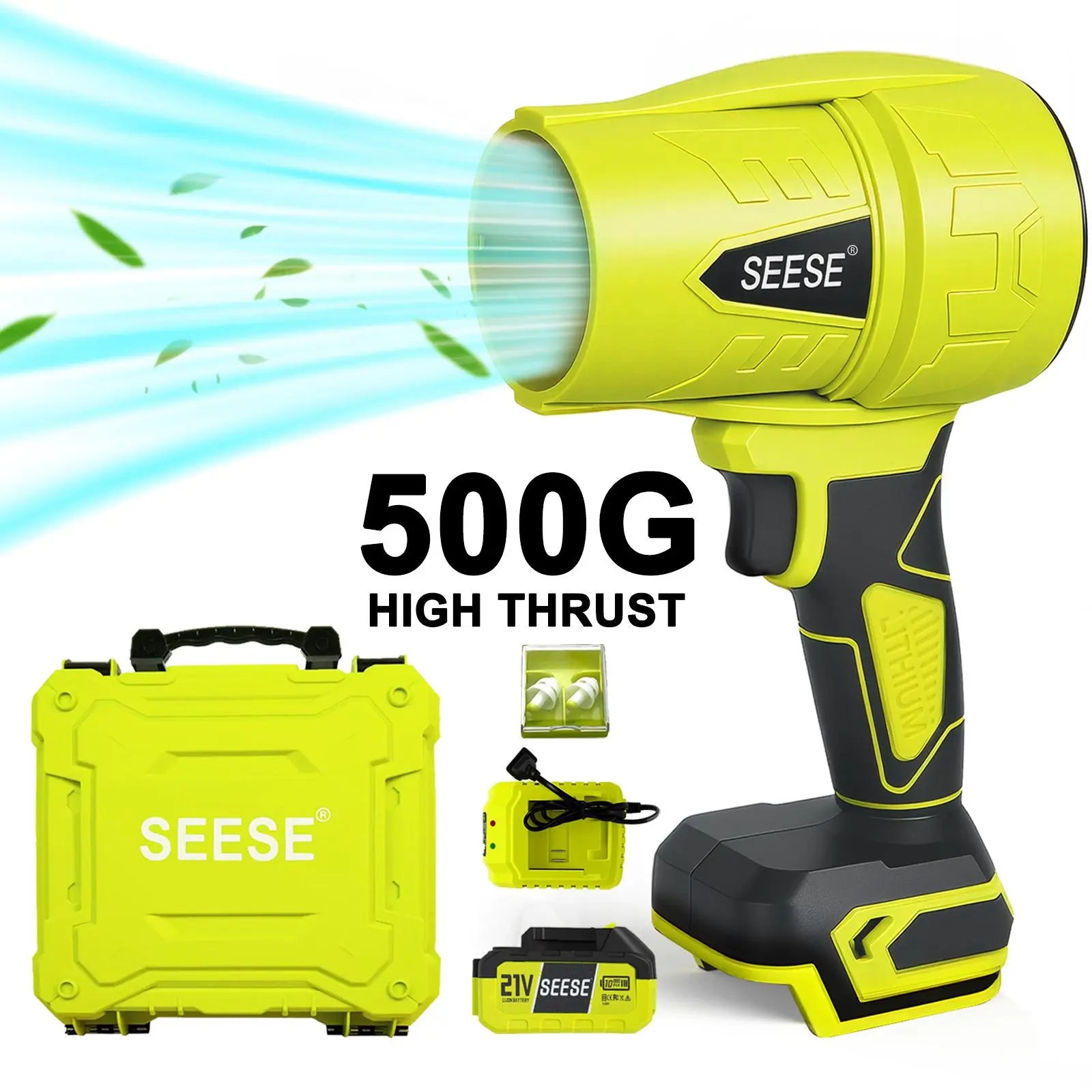 Unleash the Power of the Seese Turbo Jet Blower - The Ultimate Cordless Leaf and Snow Blower for Effortless Outdoor Cleaning!