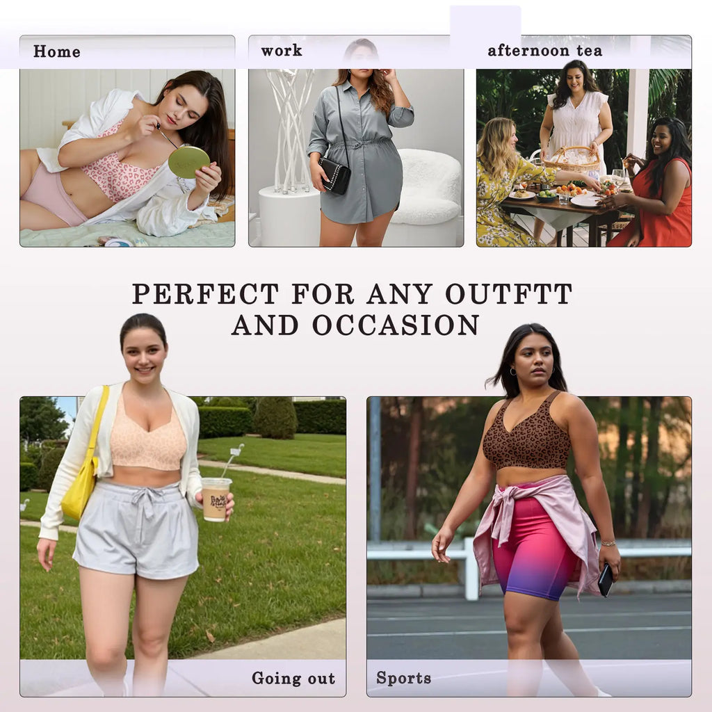 Experience Unmatched Comfort with OEAK Women's Wirefree Padded Everyday Bra - Full Coverage & Stylish!